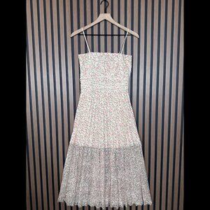 Ai Mi Li Dress Small A Line Minimalist Floral Holiday Prom Dress Spaghetti Strap